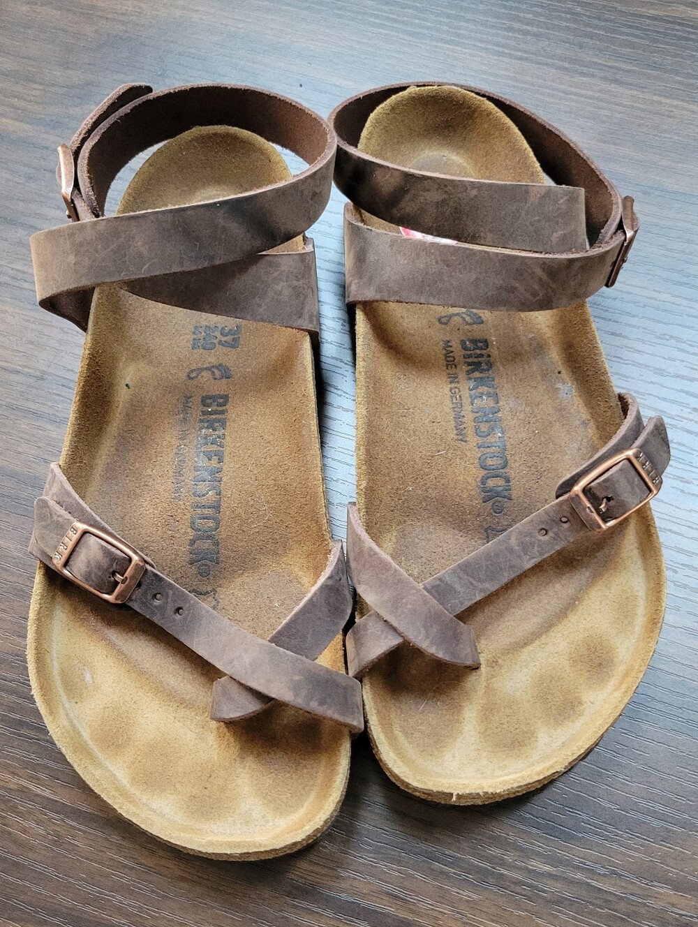 Birkenstock Yara Habana Sandal Women Size EU 37 Ankle Strap Hippie Boho Comfort